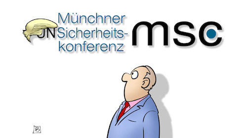 Cartoon: Unsicherheitskonferenz (medium) by Harm Bengen tagged münchner,sicherheitskonferenz,trump,aussenpolitik,frisur,nato,harm,bengen,cartoon,karikatur,münchner,sicherheitskonferenz,trump,aussenpolitik,frisur,nato,harm,bengen,cartoon,karikatur