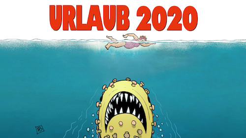 Cartoon: Urlaub 2020 (medium) by Harm Bengen tagged sommer,urlaub,2020,weltweite,reisewarnung,juni,regierung,see,meer,hai,shark,jaws,film,corona,coronavirus,ansteckung,pandemie,epidemie,krankheit,schaden,harm,bengen,cartoon,karikatur,sommer,urlaub,2020,weltweite,reisewarnung,juni,regierung,see,meer,hai,shark,jaws,film,corona,coronavirus,ansteckung,pandemie,epidemie,krankheit,schaden,harm,bengen,cartoon,karikatur