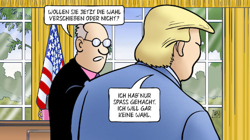 Cartoon: US-Wahlverschiebung (medium) by Harm Bengen tagged usa,wahlverschiebung,trump,oval,office,spass,harm,bengen,cartoon,karikatur,usa,wahlverschiebung,trump,oval,office,spass,harm,bengen,cartoon,karikatur