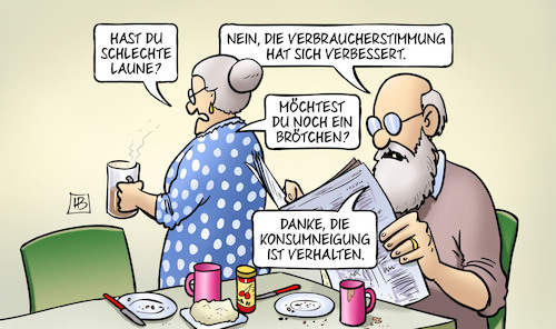 Cartoon: Verbraucherstimmung (medium) by Harm Bengen tagged schlechte,laune,gfk,verbraucherstimmung,konsumneigung,susemil,harm,bengen,cartoon,karikatur,schlechte,laune,gfk,verbraucherstimmung,konsumneigung,susemil,harm,bengen,cartoon,karikatur