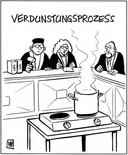 Cartoon: Verdunstungsprozeß (medium) by Harm Bengen tagged 