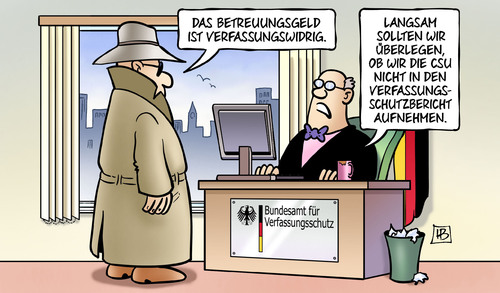 Cartoon: Verfassungswidrige CSU (medium) by Harm Bengen tagged bundesamt,verfassungsschutz,csu,verfassungsschutzbericht,verfassungswidrig,betreuungsgeld,urteil,bundesverfassungsgericht,bverfg,harm,bengen,cartoon,karikatur,bundesamt,verfassungsschutz,csu,verfassungsschutzbericht,verfassungswidrig,betreuungsgeld,urteil,bundesverfassungsgericht,bverfg,harm,bengen,cartoon,karikatur