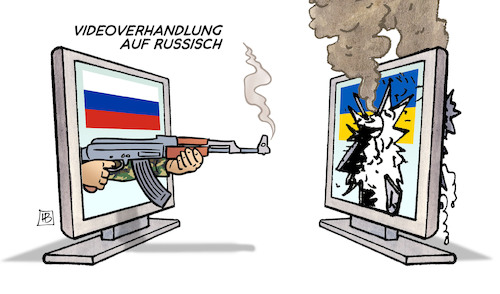 Videoverhandlung auf Russisch