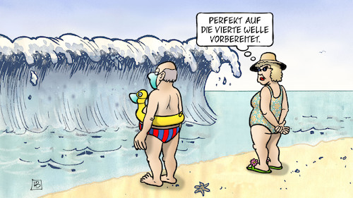 Cartoon: Vierte Welle (medium) by Harm Bengen tagged strand,vierte,welle,vorbereitung,masken,schwimmring,badeanzug,corona,harm,bengen,cartoon,karikatur,strand,vierte,welle,vorbereitung,masken,schwimmring,badeanzug,corona,harm,bengen,cartoon,karikatur