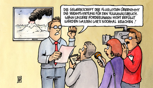 Cartoon: Vulkanwolke (medium) by Harm Bengen tagged vulkanwolke,vulkan,wolke,ausbruch,flug,flughafen,flugplatz,flugausfaelle,umleitung,verspaetung,notfall,island,fluglotsen,streik,gewerkschaft,vulkanwolke,vulkan,wolke,flug,flughafen,flugplatz,umleitung