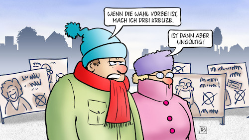 Wahl und drei Kreuze Wahl und drei Kreuze