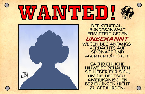 Cartoon: Wanted (medium) by Harm Bengen tagged wanted,steckbrief,generalbundesanwalt,ermittlungen,unbekannt,anfangsverdacht,spionage,agenten,nsa,obama,usa,deutschland,harm,bengen,cartoon,karikatur,wanted,steckbrief,generalbundesanwalt,ermittlungen,unbekannt,anfangsverdacht,spionage,agenten,nsa,obama,usa,deutschland,harm,bengen,cartoon,karikatur