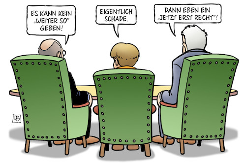 Cartoon: Weiter so (medium) by Harm Bengen tagged weiter,so,groko,sondierungen,schulz,merkel,seehofer,spd,cdu,csu,harm,bengen,cartoon,karikatur,weiter,so,groko,sondierungen,schulz,merkel,seehofer,spd,cdu,csu,harm,bengen,cartoon,karikatur