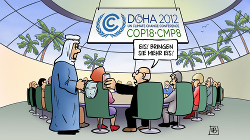 Cartoon: Weltklimagipfel Doha (medium) by Harm Bengen tagged weltklimagipfel,doha,katar,un,2012,klimakonferenz,klimaerwaermung,klimakatastrophe,eis,pole,abschmelzen,harm,bengen,cartoon,karikatur,weltklimagipfel,doha,katar,un,2012,klimakonferenz,klimaerwaermung,klimakatastrophe,eis,pole,abschmelzen,harm,bengen,cartoon,karikatur