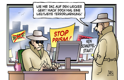 Cartoon: Weltweite Terrorwarnung (medium) by Harm Bengen tagged terrorwarnung,terror,alkaida,freiheit,merkel,email,abhoeren,telefon,wanze,wanzen,computer,prism,tempora,xkeyscore,gchq,gb,grossbritannien,deutschland,england,europa,eu,fbi,nsda,nsa,bnd,usa,obama,geheimdienst,server,kommunikationsdaten,zugriff,datenschutz,edward,snowden,whistleblower,guardian,russland,harm,bengen,cartoon,karikatur,terrorwarnung,terror,alkaida,freiheit,merkel,email,abhoeren,telefon,wanze,wanzen,computer,prism,tempora,xkeyscore,gchq,gb,grossbritannien,deutschland,england,europa,eu,fbi,nsda,nsa,bnd,usa,obama,geheimdienst,server,kommunikationsdaten,zugriff,datenschutz,edward,snowden,whistleblower,guardian,russland,harm,bengen,cartoon,karikatur