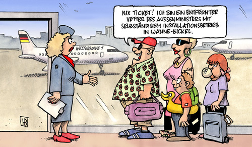 Cartoon: Westerwelles Familienausflug (medium) by Harm Bengen tagged westerwelle,familie,ausflug,aussenminister,lebensgefaehrte,mronz,bruder,geschaeftspartner,verquickung,klientel,spende,verwandte,reisen,guido westerwelle,familie,ausflug,aussenminister,lebensgefaehrte,bruder,verquickung,spende,verwandte,reisen,guido,westerwelle