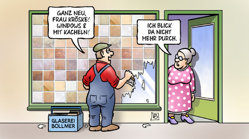 Cartoon: Windows 8 (medium) by Harm Bengen tagged windows8,windows,fenster,microsoft,betriebssystem,computer,smartphones,tablet,neu,glaserei,durchblick,harm,bengen,cartoon,karikatur,windows8,windows,fenster,microsoft,betriebssystem,computer,smartphones,tablet,neu,glaserei,durchblick,harm,bengen,cartoon,karikatur