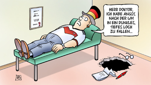 Cartoon: WM-Loch (medium) by Harm Bengen tagged doktor,psychologe,patient,angst,loch,argentinien,endspiel,finale,wm,weltmeisterschaft,weltmeister,brasilien,deutschland,fussball,harm,bengen,cartoon,karikatur,doktor,psychologe,patient,angst,loch,argentinien,endspiel,finale,wm,weltmeisterschaft,weltmeister,brasilien,deutschland,fussball,harm,bengen,cartoon,karikatur