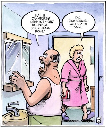 Zahnbürste mit Haaren Zahnbürste mit Haaren