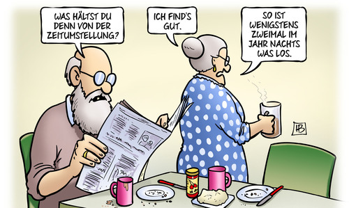 Cartoon: Zeitumstellung (medium) by Harm Bengen tagged zeitumstellung,nachts,ehe,liebe,susemil,zeitung,harm,bengen,cartoon,karikatur,zeitumstellung,nachts,sex,ehe,liebe,susemil,zeitung,harm,bengen,cartoon,karikatur