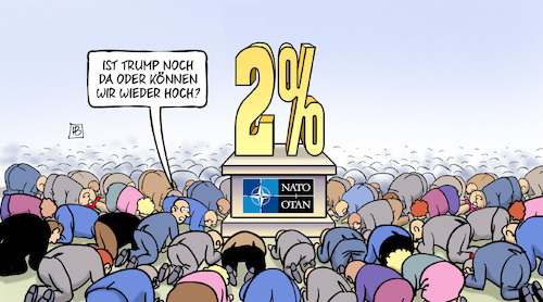 Cartoon: Zwei-Prozent-Fetisch (medium) by Harm Bengen tagged trump,usa,nato,gipfel,zwei,prozent,fetisch,verteidigungsausgaben,denkmal,sockel,harm,bengen,cartoon,karikatur,trump,usa,nato,gipfel,zwei,prozent,fetisch,verteidigungsausgaben,denkmal,sockel,harm,bengen,cartoon,karikatur