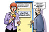 Cartoon: Abtasten (small) by Harm Bengen tagged abtasten,fummeln,sex,erotik,interview,reporter,reporterin,koalitionsverhandlungen,grosse,koalition,verhandlungen,tv,arbeitsgruppe,spd,cdu,regierung,harm,bengen,cartoon,karikatur