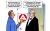 Cartoon: Altersarmut (small) by Harm Bengen tagged altersarmut,anstieg,antrag,arbeitsamt,fahrstuhl,harm,bengen,cartoon,karikatur