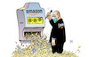 Cartoon: Amazon-Coronagewinn (small) by Harm Bengen tagged amazon,corona,gewinn,profit,spielautomat,geld,virus,jeff,bezos,harm,bengen,cartoon,karikatur