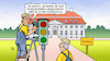 Cartoon: Ampel in Meseberg (small) by Harm Bengen tagged energiesparen,abgeschaltet,abschaltungen,kurzschluss,arbeiter,ampel,meseberg,klausur,schloss,bundesregierung,koalition,harm,bengen,cartoon,karikatur