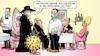 Cartoon: Ansteckung im Lokal (small) by Harm Bengen tagged restaurant,lokal,kirche,obr,kellner,gäste,tod,leer,infektion,risiko,corona,coronavirus,ansteckung,pandemie,epidemie,krankheit,schaden,harm,bengen,cartoon,karikatur