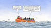 Cartoon: Anstich (small) by Harm Bengen tagged flüchtlinge,flucht,mittelmeer,boote,wichtige,neuigkeiten,münchner,oberbürgermeister,reiter,oktoberfest,anstich,harm,bengen,cartoon,karikatur