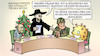 Cartoon: Apokalyptische Reiter (small) by Harm Bengen tagged weihnachtsfeier,apokalyptische,reiter,kollege,pest,altersgründe,neuzugang,krieg,anstieg,rüstungsausgaben,gratulieren,hunger,tod,corona,weihnachten,harm,bengen,cartoon,karikatur