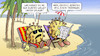 Cartoon: Arbeit in Thüringen (small) by Harm Bengen tagged zweite,welle,urlaub,strand,liegestuhl,arbeiten,thüringen,infektion,risiko,corona,coronavirus,ansteckung,pandemie,epidemie,krankheit,schaden,harm,bengen,cartoon,karikatur