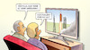 Cartoon: Artemis-Start (small) by Harm Bengen tagged flug,mond,unbemannt,artemis,mission,start,frauen,weltraumfahrt,nasa,tv,harm,bengen,cartoon,karikatur