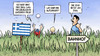 Cartoon: Ball und Zug (small) by Harm Bengen tagged ball,feld,gläubiger,troika,institutionen,eu,ezb,iwf,zug,bahnhof,griechenland,pleite,schulden,harm,bengen,cartoon,karikatur