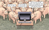 Cartoon: Bauerntag (small) by Harm Bengen tagged deutscher,bauerntag,bauern,landwirte,schweine,haltungsbedingungen,tv,tierwohllabel,harm,bengen,cartoon,karikatur