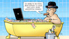 Cartoon: BDI und Homeoffice (small) by Harm Bengen tagged bdi,firma,homeoffice,wanne,badewanne,sekt,kapitalist,kacheln,corona,geld,harm,bengen,cartoon,karikatur