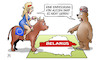 Cartoon: Belarus-Einmischung (small) by Harm Bengen tagged belarus,einmischung,aussen,russland,bär,europa,stier,landkarte,proteste,wahl,lukaschenko,harm,bengen,cartoon,karikatur