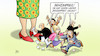 Cartoon: Benzinpreis-Hysterie (small) by Harm Bengen tagged benzinpreis,schon,wieder,gesagt,hysterie,grüne,baerbock,kritik,co2,preis,energie,kanzlerkandidatin,harm,bengen,cartoon,karikatur