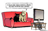 Cartoon: Burka-Verbot (small) by Harm Bengen tagged vollverschleierung,burka,verbot,terror,sicherheit,islamismus,hund,katze,tv,harm,bengen,cartoon,karikatur