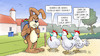 Cartoon: Click and Ostern (small) by Harm Bengen tagged click,and,meet,termin,luca,app,impfung,corona,hase,osterhase,ostern,huhn,hühner,bauernhof,harm,bengen,cartoon,karikatur