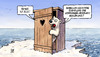 Cartoon: COP15-Ergebnis (small) by Harm Bengen tagged kopenhagen,klima,klimaschutz,klimaschutzgipfel,co2,reduzierung,treibhausgase,klimaerwärmung,merkel,obama,dänemark,cop15,erklärung,abschlußerklärung,versagen,mißerfolg,niederlage,desaster,eisbär,nordpol,eis,wc,toilette,plumpsklo,klopapier