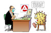 Cartoon: Corona-Kurzarbeit (small) by Harm Bengen tagged arbeitsamt,arbeitslose,zweite,welle,kurzarbeit,jobcenter,corona,coronavirus,ansteckung,pandemie,epidemie,krankheit,schaden,harm,bengen,cartoon,karikatur