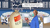 Cartoon: Corona und Börse (small) by Harm Bengen tagged coronavirus,pandemie,seuche,china,sack,reis,umfallen,börse,interview,mundschutz,harm,bengen,cartoon,karikatur