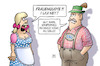 Cartoon: CSU-Frauenquote (small) by Harm Bengen tagged frauenquote,kompromiss,sollbestimmung,csu,jünger,weiblicher,digitaler,moderner,parteitag,bayern,dirndl,harm,bengen,cartoon,karikatur