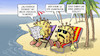 Cartoon: Delta im Herbst (small) by Harm Bengen tagged lauterbach,delta,variante,mutation,herbst,unheimlich,undichte,stelle,corona,virus,liegestuhl,urlaub,insel,harm,bengen,cartoon,karikatur