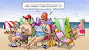 Cartoon: Delta reserviert (small) by Harm Bengen tagged reserviert,handtuch,strand,delta,variante,mutation,corona,virus,liegestuhl,urlaub,insel,harm,bengen,cartoon,karikatur