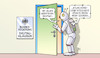 Cartoon: Digitalklausur (small) by Harm Bengen tagged bundesregierung,digitalklausur,roboter,künstliche,intelligenz,tür,harm,bengen,cartoon,karikatur