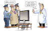 Cartoon: Doping-Razzia (small) by Harm Bengen tagged doping,razzia,sport,arzt,tour,de,france,betrug,polizei,medizin,tv,harm,bengen,cartoon,karikatur