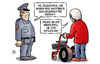 Cartoon: Ecclestone-Schwiegermutter (small) by Harm Bengen tagged ecclestone,schwiegermutter,entführung,kriminalität,polizei,rollator,rennen,formel,eins,boss,entlassen,entlassung,harm,bengen,cartoon,karikatur