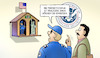 Cartoon: Einreisestopp (small) by Harm Bengen tagged freiheitsstatue,einreisestopp,trump,usa,homeland,security,gerichte,rassismus,wetterhäuschen,harm,bengen,cartoon,karikatur