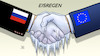 Cartoon: Eisregen (small) by Harm Bengen tagged eisregen,russland,europa,eu,nawalny,konflikt,nord,stream,vereist,handschlag,winter,kalt,harm,bengen,cartoon,karikatur