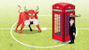 Cartoon: EM-Endspiel 2024 (small) by Harm Bengen tagged stier,telefonzelle,england,spanien,em,fussball,harm,bengen,cartoon,karikatur