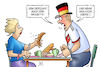 Cartoon: EM Frankreich vs Deutschland (small) by Harm Bengen tagged europameisterschaft,fussball,em,niederlage,frankreich,deutschland,croissant,baguette,harm,bengen,cartoon,karikatur