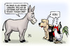 Cartoon: Esel (small) by Harm Bengen tagged wähler,rücken,bremen,hochrechnungen,stadtstaat,wahl,koalition,regieren,regierung,bremer,stadtmusikanten,esel,hund,katze,hahn,märchen,harm,bengen,cartoon,karikatur